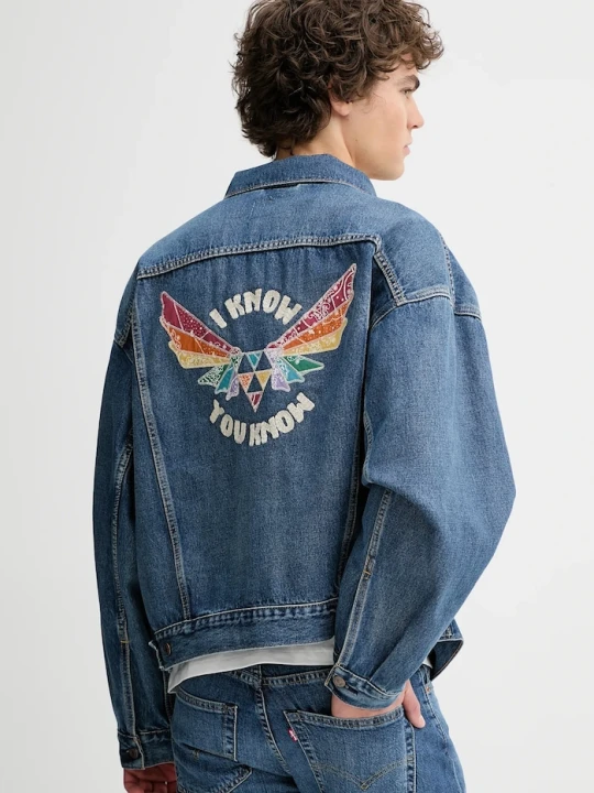 Zdjęcie produktu Levi's kurtka jeansowa PRIDE ONE FAMILY TRUCKER niebieski