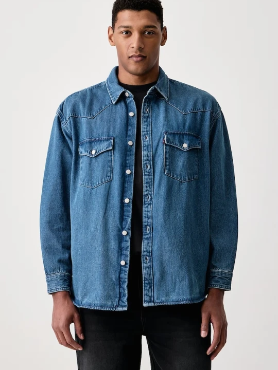 Zdjęcie produktu Levi's kurtka koszulowa męska jeansowa DENAMORE WESTERN niebieski