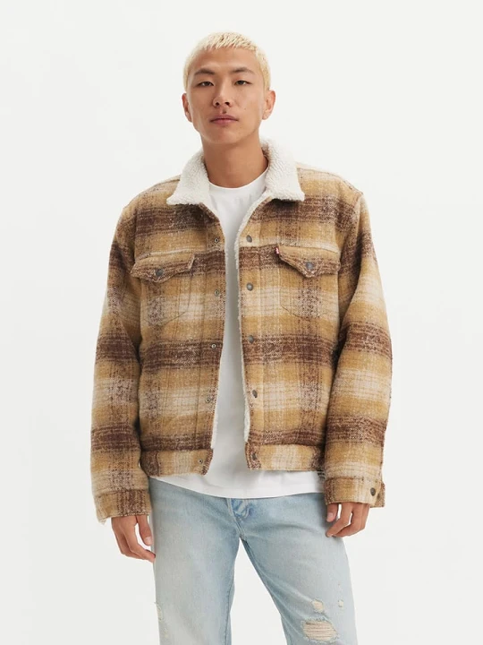 Zdjęcie produktu Levi's Kurtka koszulowa w kolorze beżowo-brązowym rozmiar: L