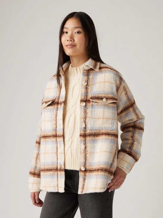 Zdjęcie produktu Levi's Kurtka koszulowa w kolorze beżowo-ciemnobrązowo-błękitnym rozmiar: XS