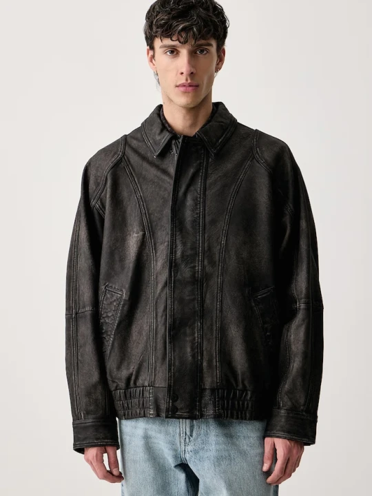Zdjęcie produktu Levi's kurtka męska skórzana JABRIL LEATHER szary