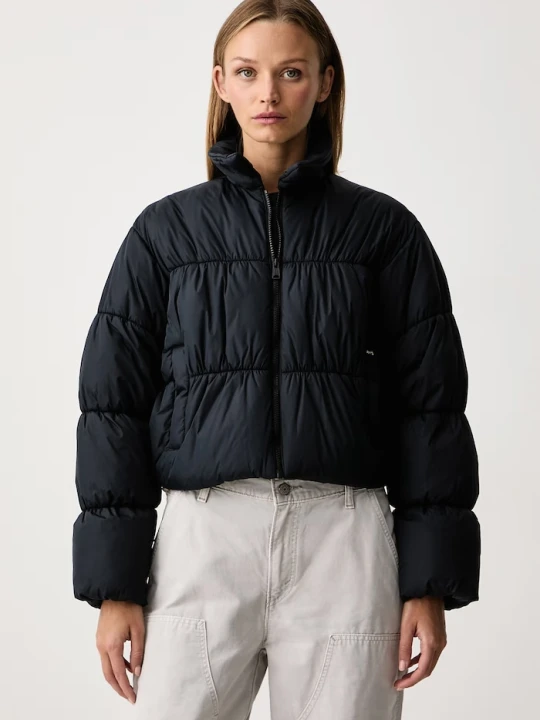 Zdjęcie produktu Levi's kurtka pikowana damska PRESLEY CROPPED COLLARED PUFFER granatowy
