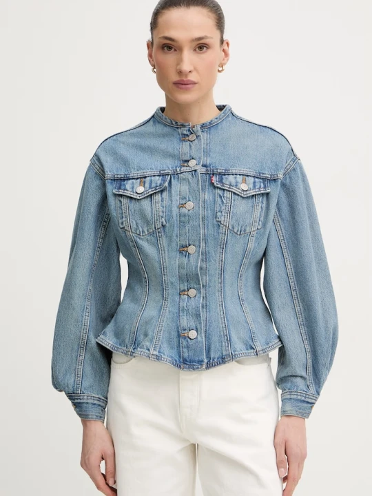 Zdjęcie produktu Levi's kurtka przejściowa damska jeansowa SCULPTED niebieski