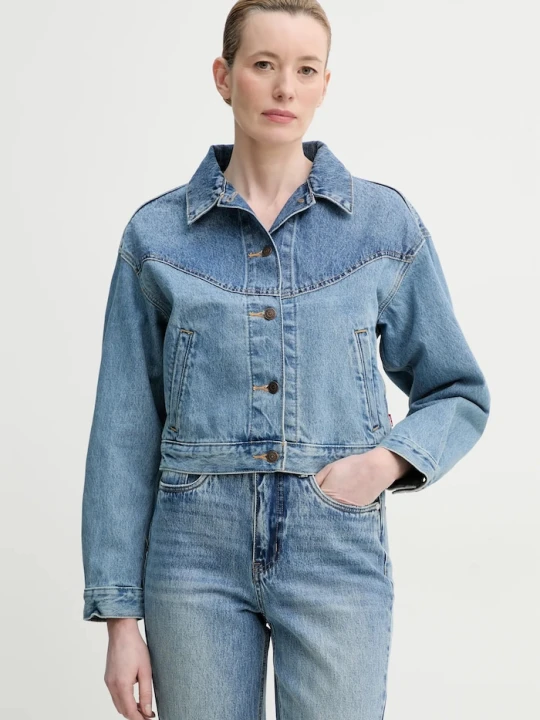 Zdjęcie produktu Levi's kurtka SHRUNKEN 90S TRCKR WSTRN niebieski