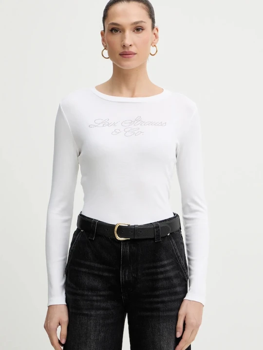 Zdjęcie produktu Levi's longsleeve bawełniany biały