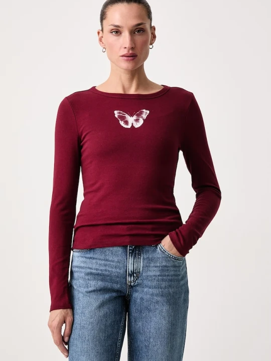 Zdjęcie produktu Levi's longsleeve damski z bawełną GR HAYES LS czerwony