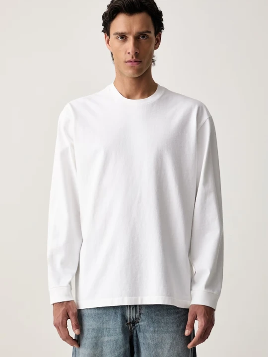 Zdjęcie produktu Levi's longsleeve męski bawełniany z elastanem LS WORKWEAR biały