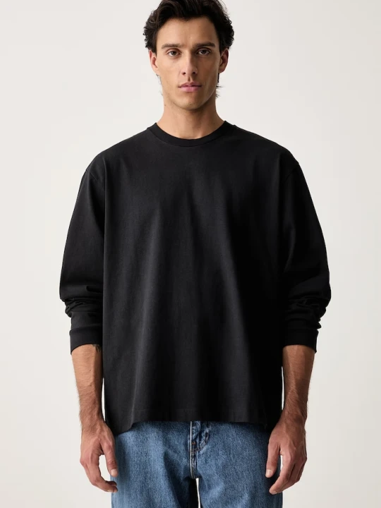 Zdjęcie produktu Levi's longsleeve męski bawełniany z elastanem LS WORKWEAR czarny