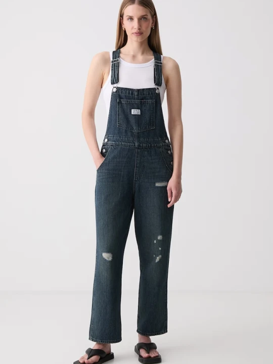 Zdjęcie produktu Levi's ogrodniczki jeansowe damskie VINTAGE OVERALL granatowy