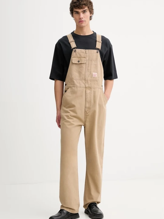 Zdjęcie produktu Levi's ogrodniczki jeansowe LOOSE OVERALLS x WORKWEAR beżowy