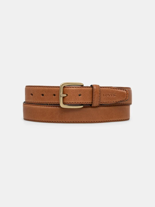 Zdjęcie produktu Levi's pasek męski skórzany FINN FEATHER EDGE brązowy