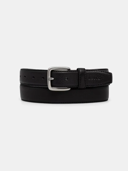 Zdjęcie produktu Levi's pasek męski skórzany FINN FEATHER EDGE czarny