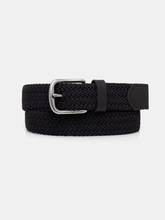 Zdjęcie produktu Levi's pasek parciany z bawełną AUSTIN STRETCH WOVEN czarny