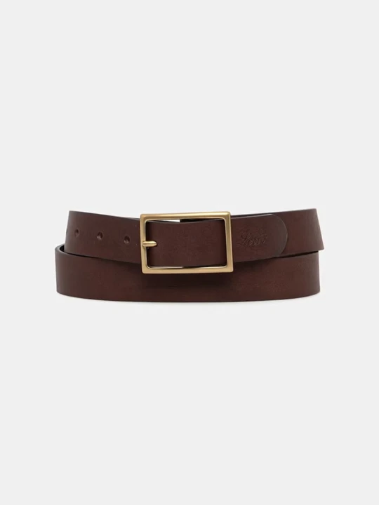 Zdjęcie produktu Levi's pasek skórzany RECTANGLE BUCKLE brązowy