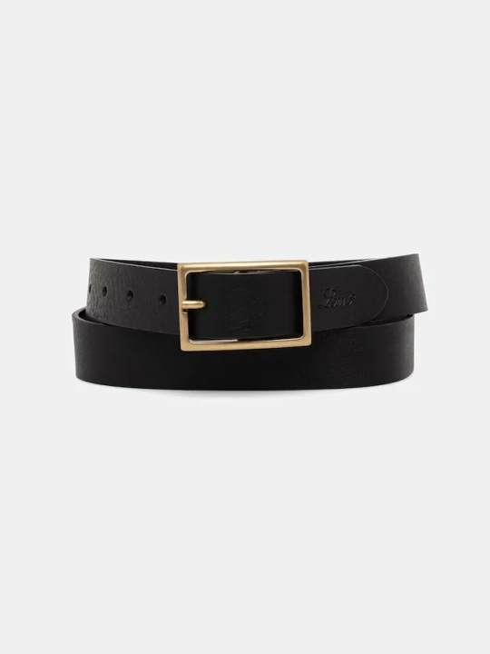 Zdjęcie produktu Levi's pasek skórzany RECTANGLE BUCKLE czarny