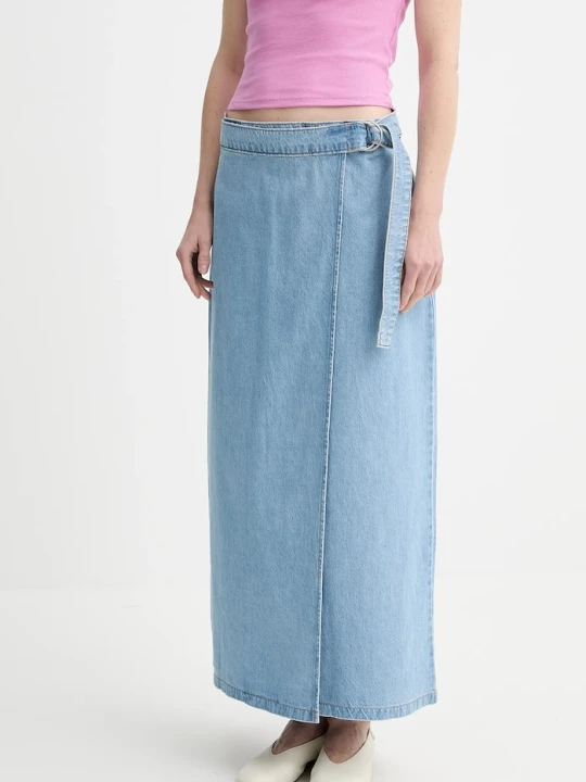 Zdjęcie produktu Levi's spódnica jeansowa COLUMN WRAP SKIRT niebieski