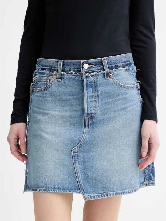 Zdjęcie produktu Levi's spódnica jeansowa DECONSTRUCTED EDGE niebieski