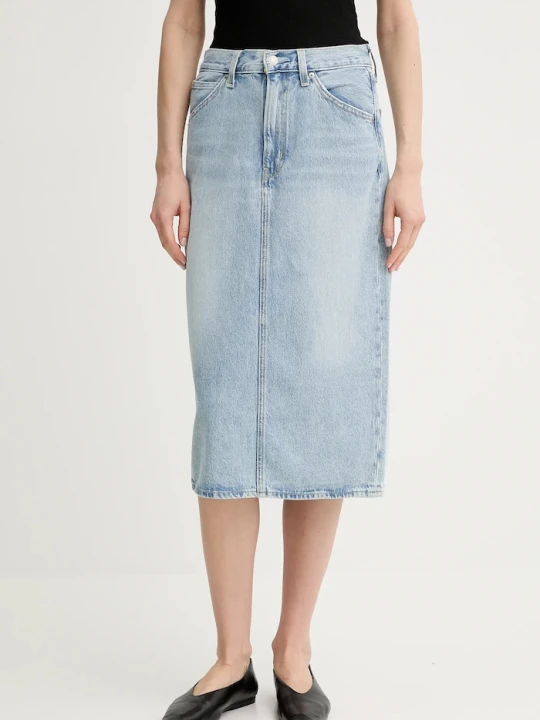 Zdjęcie produktu Levi's spódnica jeansowa HR BACK SLIT SKIRT niebieski