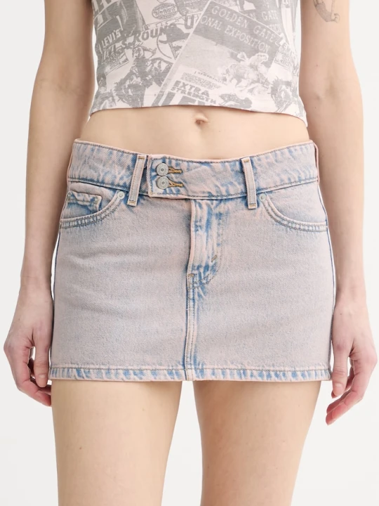 Zdjęcie produktu Levi's spódnica jeansowa SUPERLOW MINI różowy