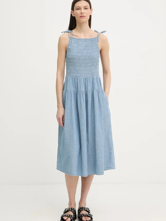 Zdjęcie produktu Levi's sukienka babydoll bawełniana MONACO COTTON niebieski