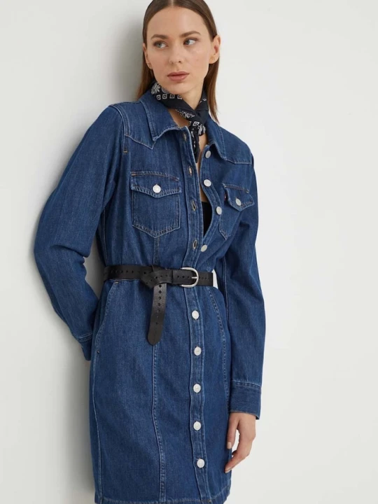 Zdjęcie produktu Levi's sukienka jeansowa granatowy
