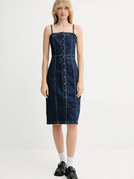 Zdjęcie produktu Levi's sukienka jeansowa granatowy