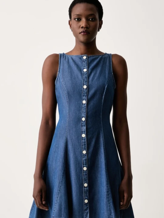 Zdjęcie produktu Levi's sukienka koszulowa z lyocellem MERCER SL MINI niebieski