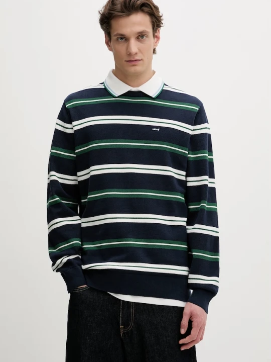 Zdjęcie produktu Levi's sweter męski bawełniany LIGHTWEIGHT HM granatowy