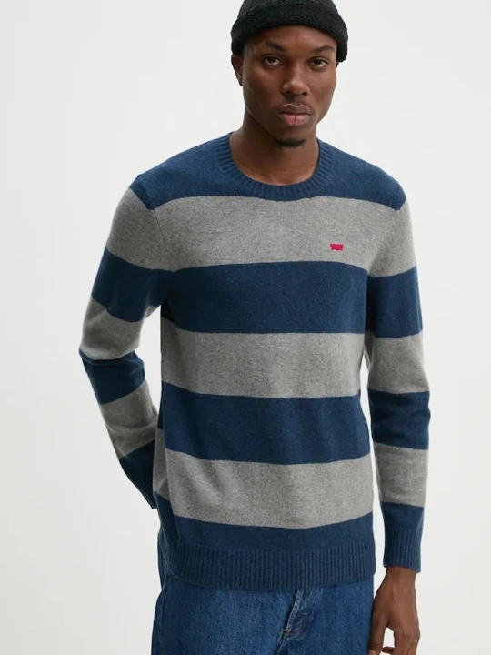 Zdjęcie produktu Levi's sweter męski z wełną granatowy