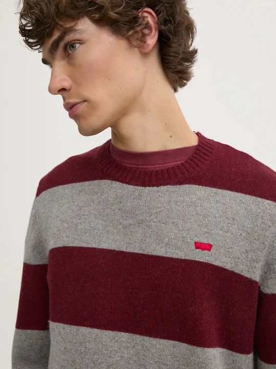Zdjęcie produktu Levi's sweter męski z wełną bordowy
