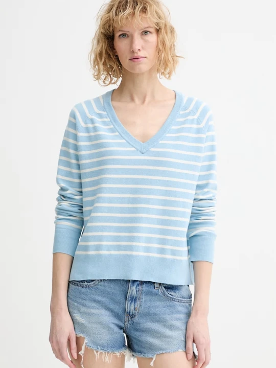 Zdjęcie produktu Levi's sweter TARA SUPER SOFT VNECK niebieski