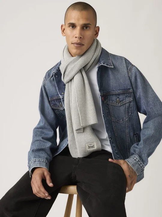 Zdjęcie produktu Levi's Szal w kolorze szarym - dł. 180 cm rozmiar: onesize