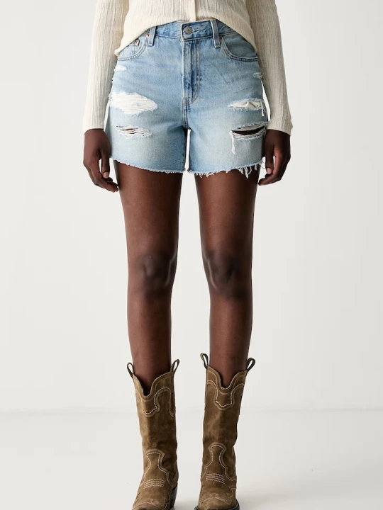 Zdjęcie produktu Levi's szorty damskie jeansowe RIBCAGE A-LINE niebieski
