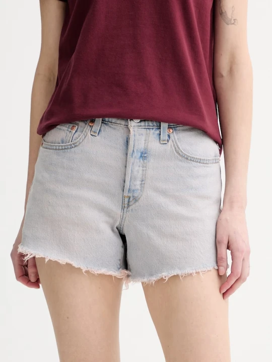 Zdjęcie produktu Levi's szorty damskie jeansowe 501® CURVE różowy