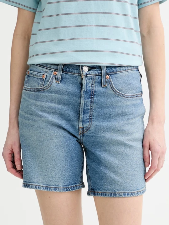 Zdjęcie produktu Levi's szorty damskie jeansowe 501® MID THIGH niebieski