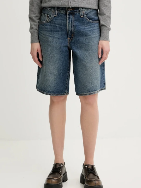 Zdjęcie produktu Levi's szorty damskie jeansowe BAGGY DAD niebieski