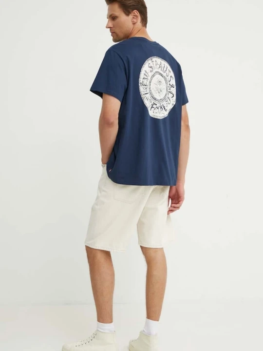 Zdjęcie produktu Levi's T-shirt basic męski bawełniany RELAXED FIT TEE granatowy