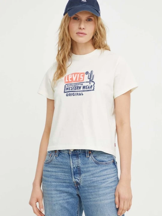 Zdjęcie produktu Levi's t-shirt bawełniany beżowy