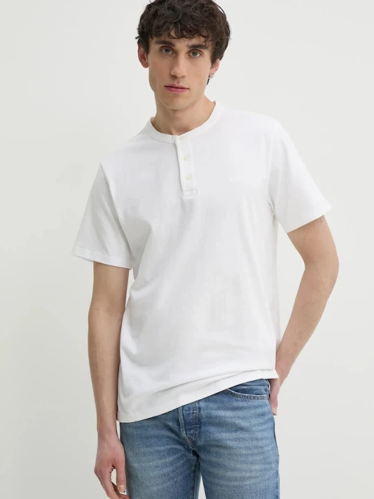 Zdjęcie produktu Levi's t-shirt bawełniany SS HM HENLEY biały