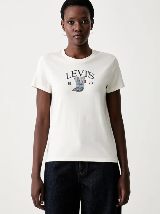 Zdjęcie produktu Levi's T-shirt damski bawełniany THE PERFECT beżowy