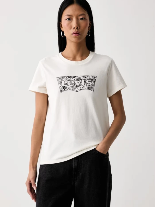 Zdjęcie produktu Levi's T-shirt damski bawełniany THE PERFECT beżowy