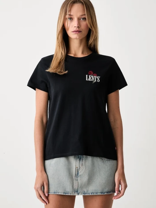 Zdjęcie produktu Levi's T-shirt damski bawełniany THE PERFECT granatowy