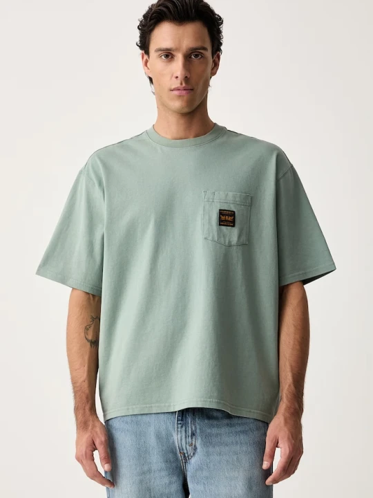 Zdjęcie produktu Levi's T-shirt męski bawełniany SS WORKWEAR PKT zielony