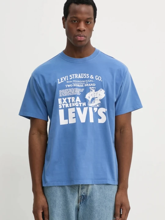 Zdjęcie produktu Levi's T-shirt męski bawełniany VINTAGE FIT GRAPHIC fioletowy