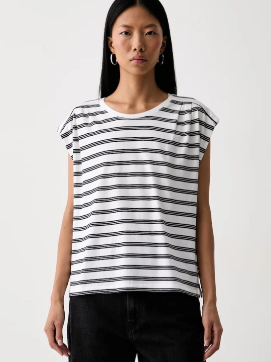 Zdjęcie produktu Levi's top damski bawełniany PLEATED MUSCLE TANK biały