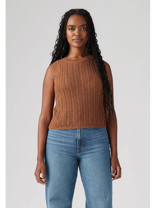 Zdjęcie produktu Levi's Top dzianinowy w kolorze karmelowym rozmiar: L