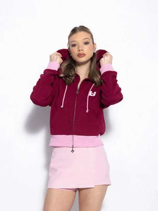 Zdjęcie produktu Lh team bluza z zamkiem burgund TOP SECRET