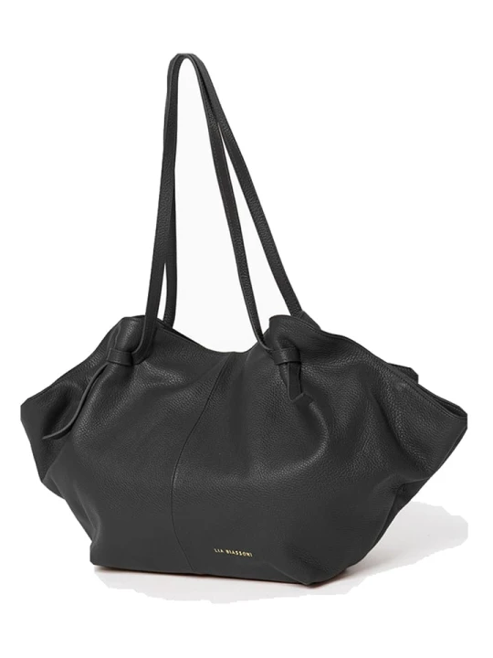 Zdjęcie produktu Lia Biassoni Skórzana torebka "Conza" w kolorze czarnym - 60 x 33 x 15 cm rozmiar: onesize