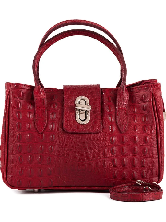 Zdjęcie produktu Lia Biassoni Skórzana torebka "Coscile" w kolorze bordowym - 26 x 17 x 12 cm rozmiar: onesize