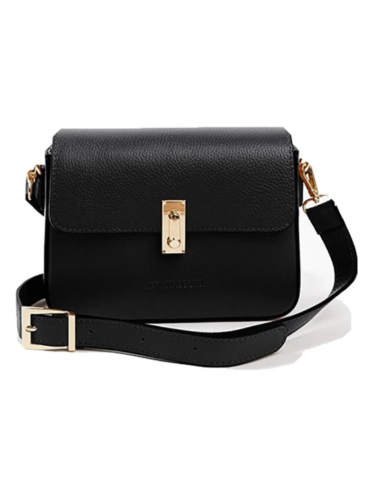 Zdjęcie produktu Lia Biassoni Skórzana torebka w kolorze czarnym - 22 x 16 x 7 cm rozmiar: onesize